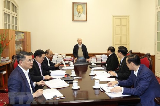 Tổng Bí thư Nguyễn Phú Trọng chủ trì cuộc họp lãnh đạo chủ chốt