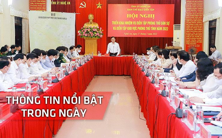 Nghệ An: Thông tin nổi bật ngày 17/3
