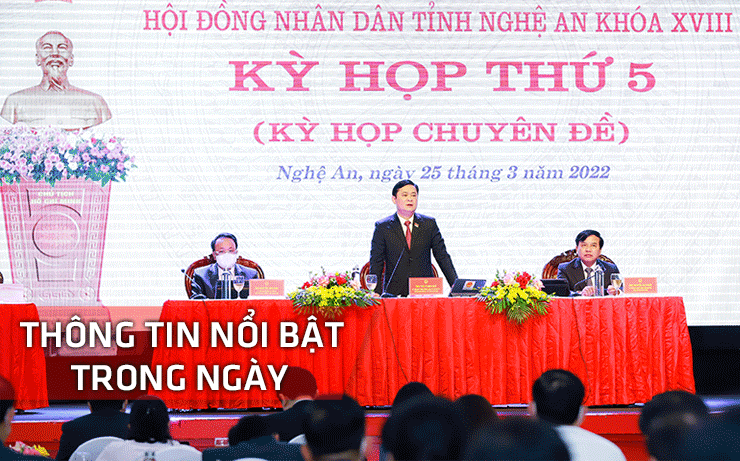 Nghệ An: Thông tin nổi bật ngày 25/3