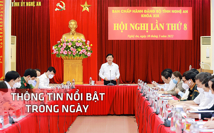 Nghệ An: Thông tin nổi bật ngày 30/3