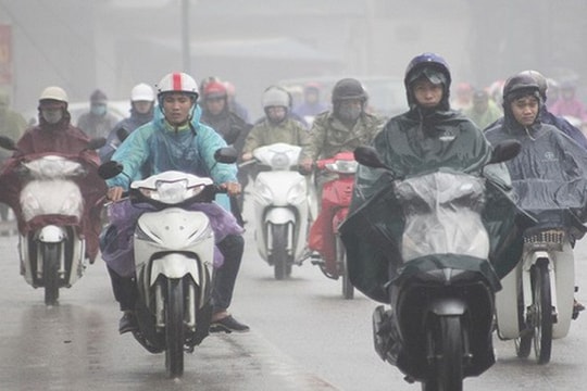 Hôm nay (2/4), không khí lạnh gây mưa và rét 