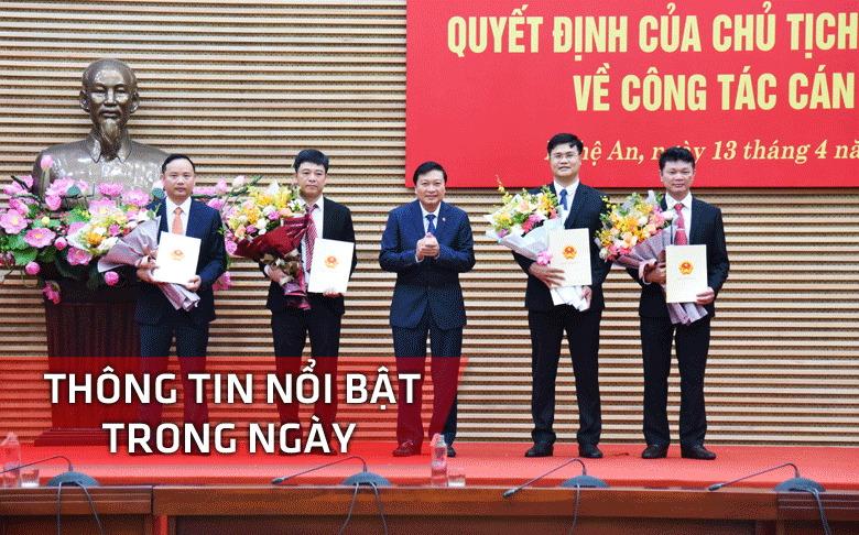 Nghệ An: Thông tin nổi bật ngày 13/4