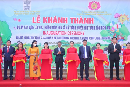 Khánh thành dự án xây dựng lớp học mầm non do Đại sứ quán Ấn Độ tài trợ