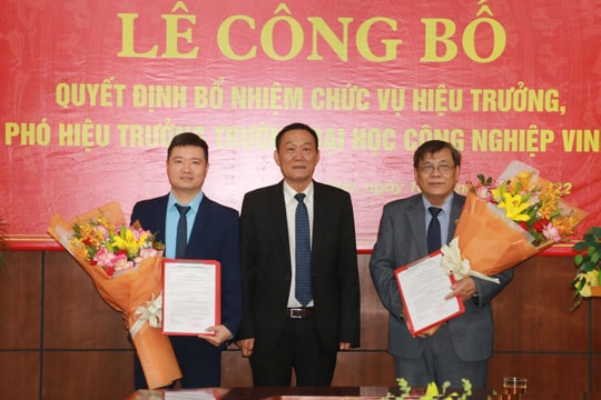 Bổ nhiệm Hiệu trưởng, Phó Hiệu trưởng Trường Đại học Công nghiệp Vinh 