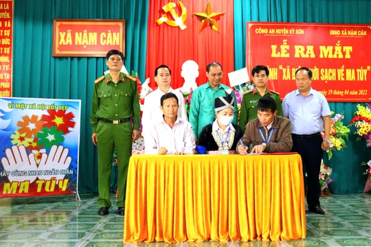 Địa phương đầu tiên của Nghệ An ra mắt mô hình 'Xã biên giới sạch về ma túy'