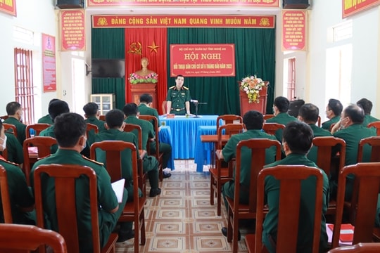 Bộ CHQS tỉnh đối thoại với cán bộ, nhân viên Ban CHQS huyện Anh Sơn