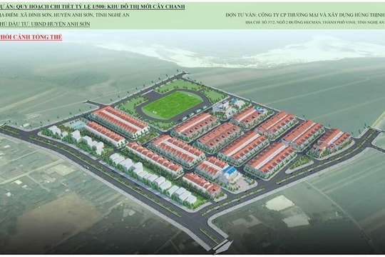 Huyện Anh Sơn công bố quy hoạch chi tiết xây dựng khu đô thị mới Cây Chanh 