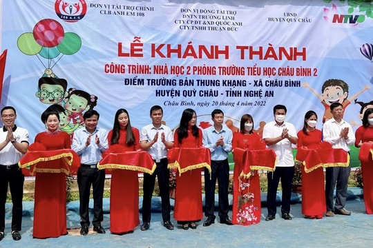 Phó Chủ tịch HĐND tỉnh dự lễ khánh thành công trình phòng học tại Quỳ Châu