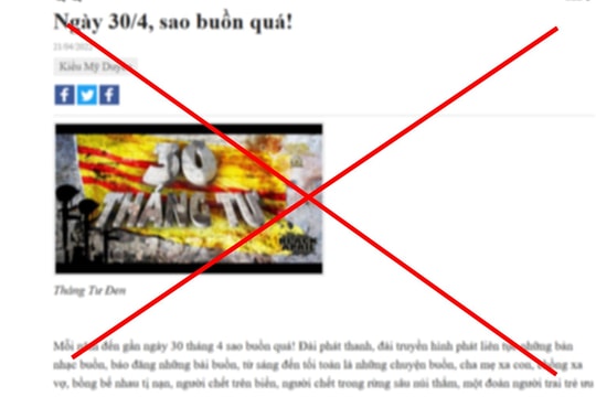Cảnh giác với những luận điệu xuyên tạc về ngày 30/4