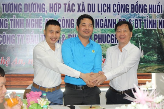 Ký kết chương trình phối hợp thúc đẩy du lịch cộng đồng huyện Tương Dương