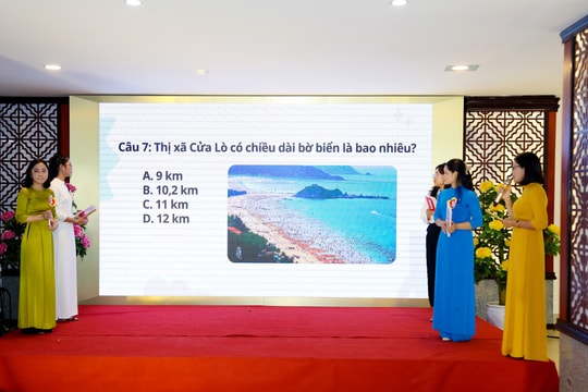 Hội thi 'Thuyết minh viên và hướng dẫn viên du lịch giỏi' phố biển Cửa Lò