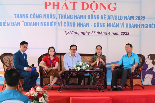 LĐLĐ TP. Vinh tổ chức diễn đàn 'Doanh nghiệp vì công nhân – Công nhân vì doanh nghiệp'