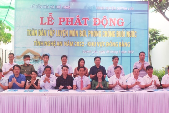 Nghệ An phát động toàn dân tập luyện môn bơi, phòng chống đuối nước