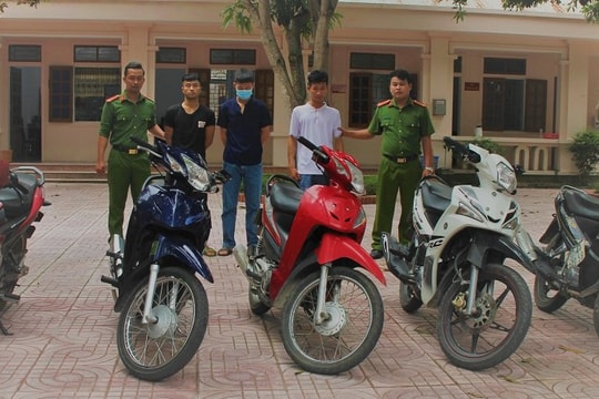 Nghệ An: Bắt giữ nhóm đối tượng gây ra hàng loạt vụ trộm cắp xe mô tô liên huyện 