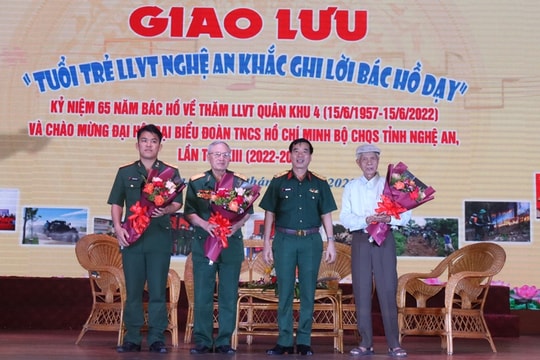 Giao lưu Tuổi trẻ lực lượng vũ trang tỉnh Nghệ An khắc ghi lời Bác Hồ dạy