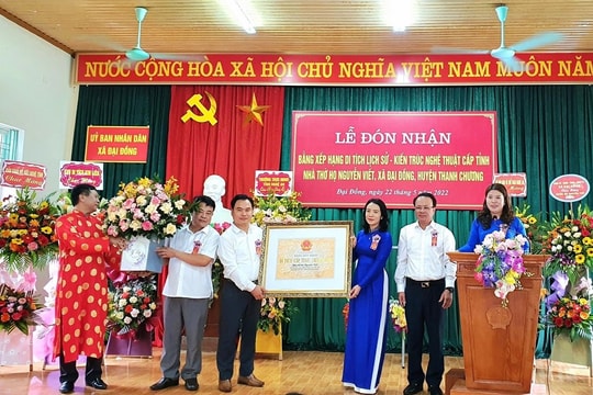 Phó Chủ tịch Thường trực HĐND tỉnh dự lễ đón Bằng công nhận Di tích lịch sử nhà thờ họ Nguyễn Viết