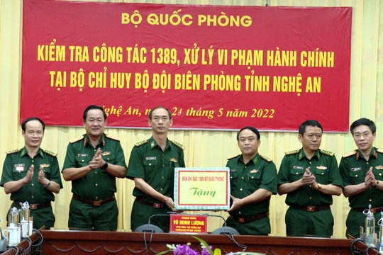 Kiểm tra kết quả công tác 1389 tại Bộ đội Biên phòng tỉnh Nghệ An