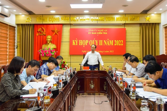 Ủy ban Kiểm tra Tỉnh ủy Nghệ An xem xét, thi hành kỷ luật đối với cán bộ, đảng viên sai phạm