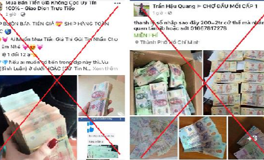 Bộ Công an cảnh báo về tình trạng mua bán, vận chuyển, lưu hành tiền giả
