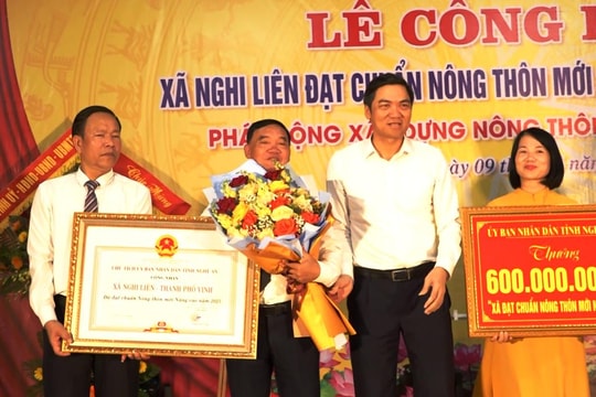 TP. Vinh công bố xã Nghi Liên đạt chuẩn nông thôn mới nâng cao