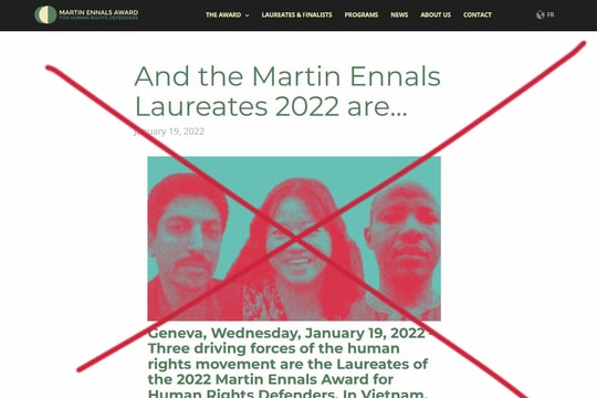 Trò hề của những kẻ mang danh quốc tế, núp bóng ‘nhân quyền’