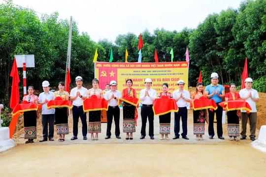 Khánh thành cầu Niềm Tin tại bản Kẻ Nính, xã Châu Hạnh (Quỳ Châu)