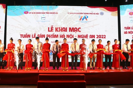 Khai mạc Tuần lễ sản phẩm Hà Nội - Nghệ An 2022