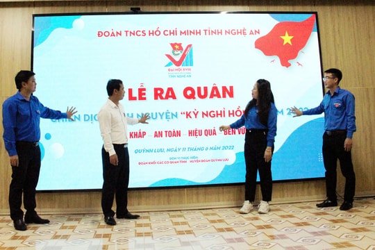 Tuổi trẻ Nghệ An ra quân Chiến dịch tình nguyện 'Kỳ nghỉ hồng' 2022