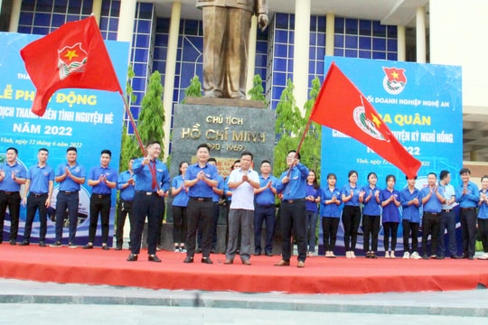 Thành đoàn Vinh, Đoàn Khối Doanh nghiệp tỉnh phát động Chiến dịch Thanh niên tình nguyện hè 2022 