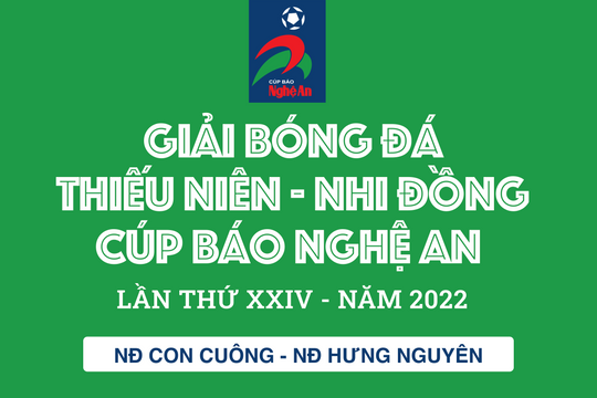 [TRỰC TIẾP] Nhi đồng Con Cuông vs Nhi đồng Hưng Nguyên