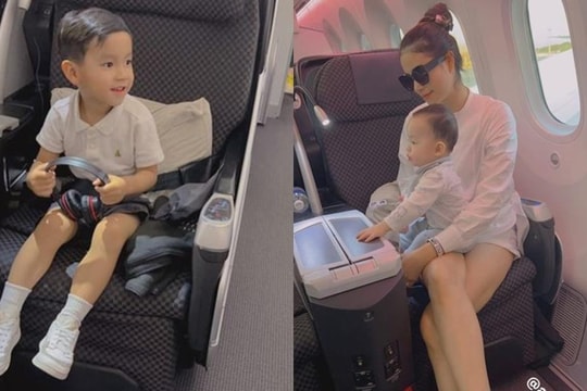 Hoa hậu Phạm Hương đưa hai con về nước sau 4 năm định cư ở Mỹ