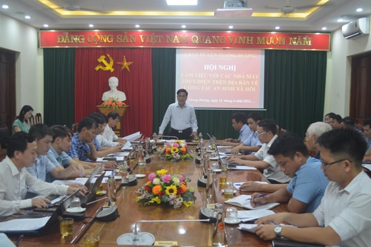 Huyện Tương Dương và 5 đơn vị thủy điện thảo luận, xây dựng quy chế phối hợp