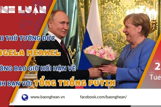 Cựu thủ tướng Đức Angela Merkel 'không bao giờ hối hận' về tình bạn với Tổng thống Putin