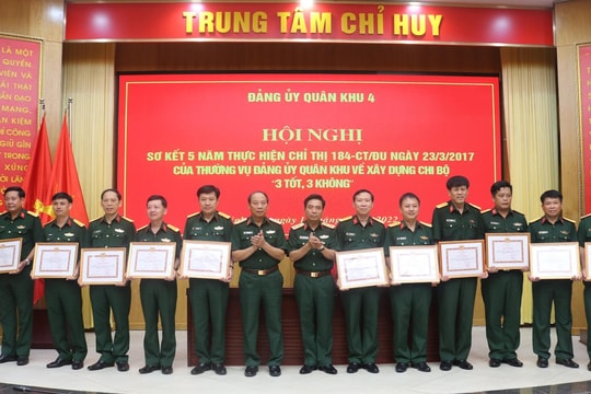 Đảng ủy Quân khu 4 lãnh đạo thực hiện tốt việc xây dựng chi bộ '3 tốt, 3 không'