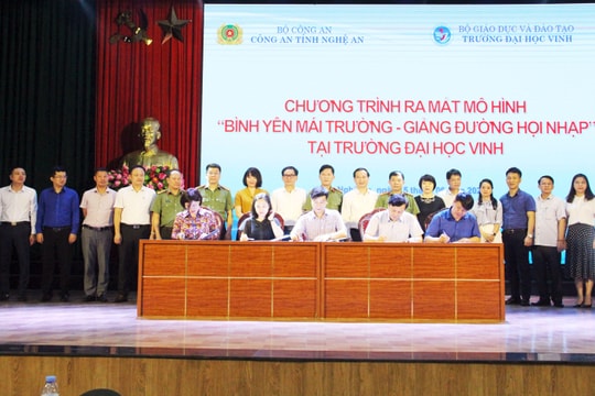 Trường Đại học Vinh ra mắt mô hình ‘Bình yên mái trường - Giảng đường hội nhập’