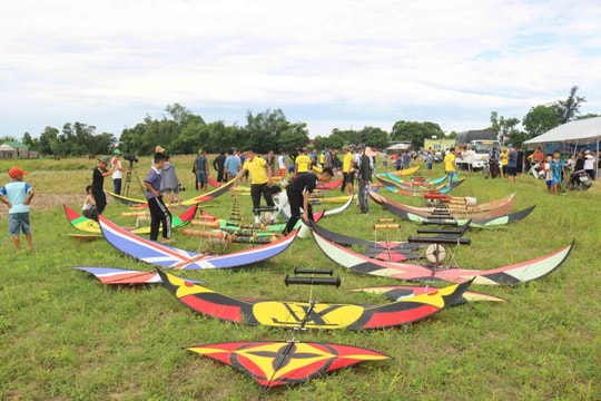 Nhiều con diều 'khủng', độc đáo tham gia giao lưu diều sáo tại Nghệ An