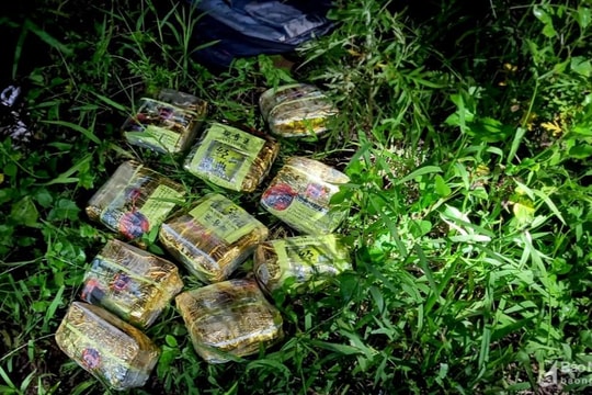 Truy tìm nhóm đối tượng bỏ lại 10kg ma tuý trốn trong rừng
