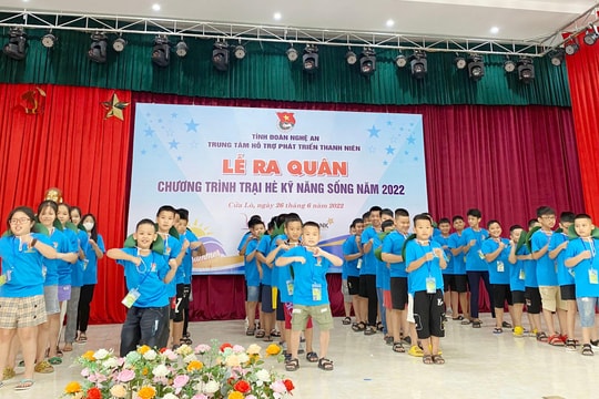 Ra quân chương trình Trại hè kỹ năng sống 2022 cho thanh, thiếu niên Nghệ An