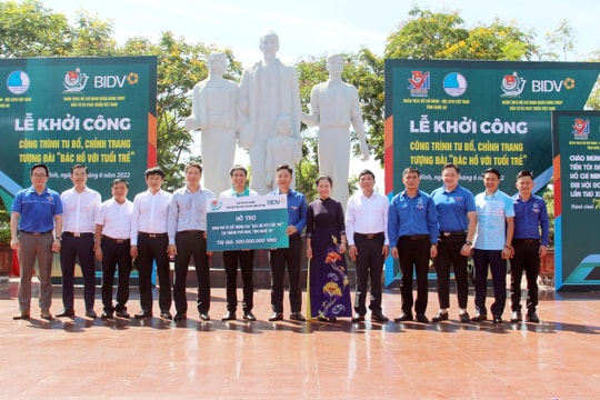 Khởi công tu bổ công trình Tượng đài 'Bác Hồ với tuổi trẻ'