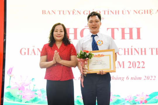 Bế mạc và trao giải Hội thi Giảng viên lý luận chính trị giỏi cấp tỉnh Nghệ An năm 2022