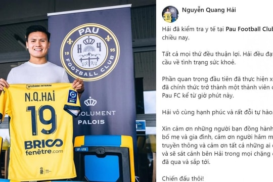 Quang Hải viết 'tâm thư' khi chính thức gia nhập Pau FC; U23 Việt Nam được đề xuất đá V-League 