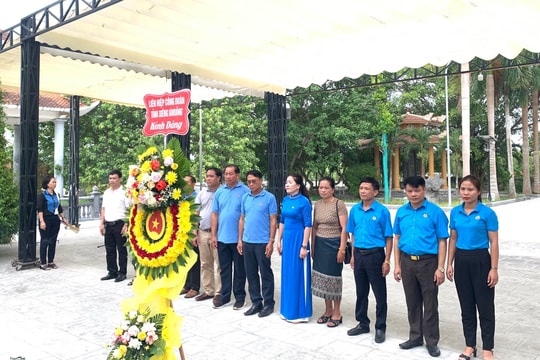 Đoàn cán bộ Liên hiệp Công đoàn tỉnh Xiêng Khoảng thăm và làm việc tại Nghệ An