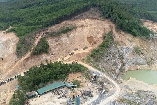 Công an vào cuộc xử lý nạn khai thác khoáng sản trái phép ở Quỳnh Tân