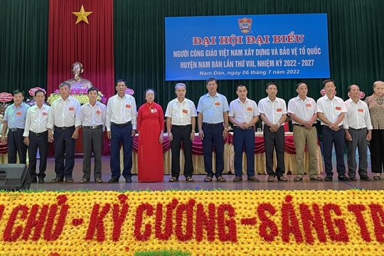 Nam Đàn tổ chức Đại hội đại biểu người công giáo Việt Nam xây dựng và bảo vệ Tổ quốc