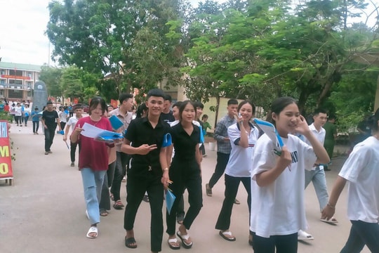 Nhiều thí sinh Nghệ An tự tin với bài thi môn tổ hợp Kỳ thi THPT 2022