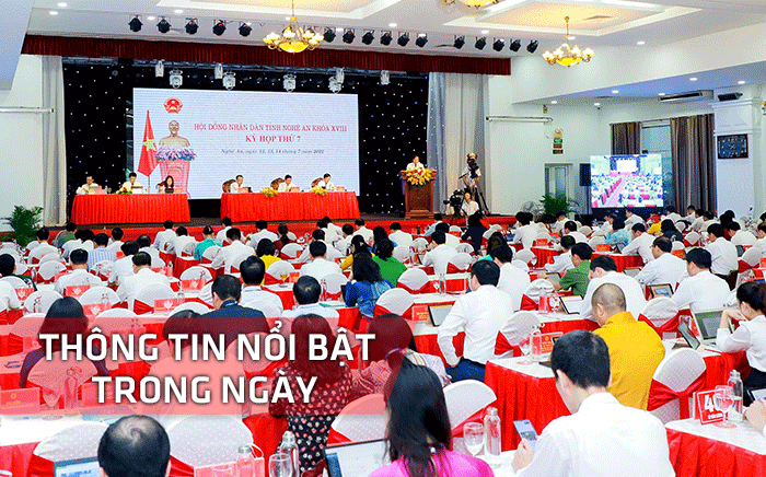 Nghệ An: Thông tin nổi bật ngày 12/7