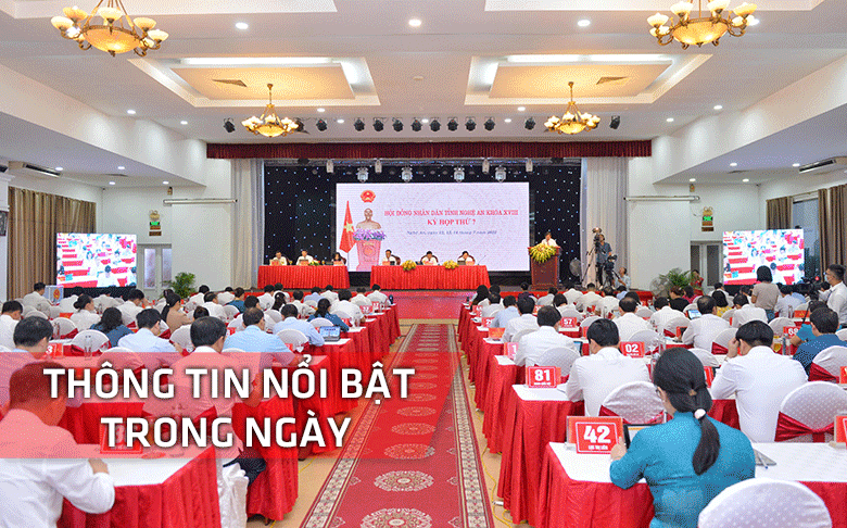 Nghệ An: Thông tin nổi bật ngày 13/7
