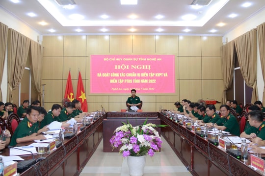 Rà soát công tác chuẩn bị Diễn tập khu vực phòng thủ, phòng thủ dân sự tỉnh
