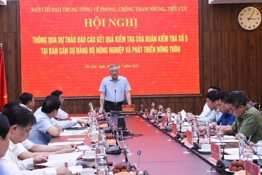 Thông báo kết quả kiểm tra công tác phòng, chống tham nhũng tại Bộ NN&PTNT