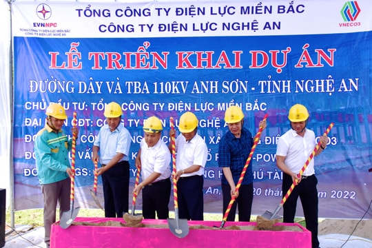 Khởi công công trình Trạm biến áp 110kV tại huyện Anh Sơn